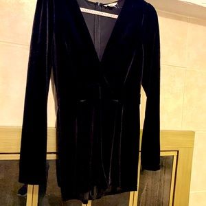 Little black velvet romper
